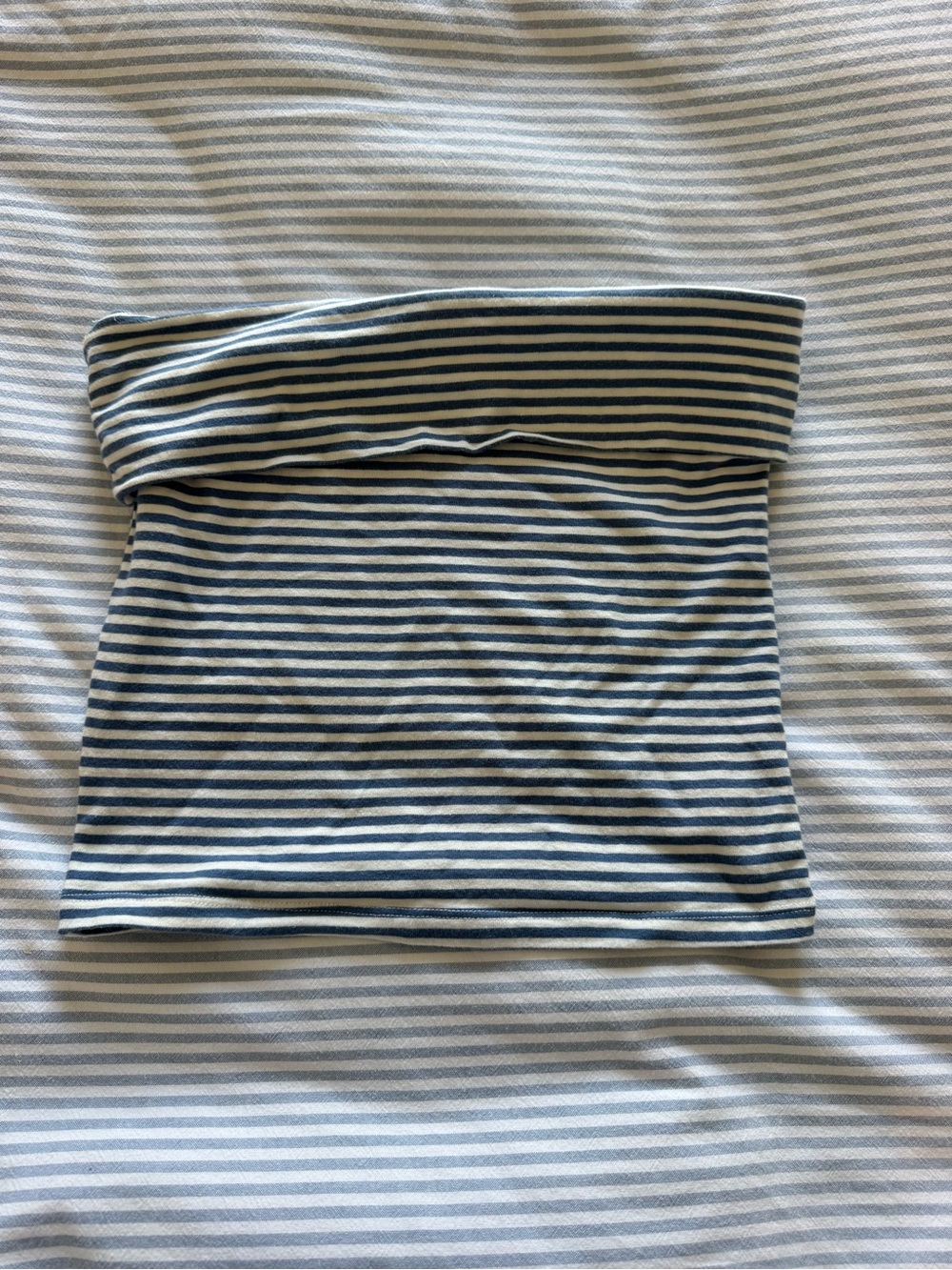American Eagle Outfitters Navy and White Striped Tube Camisole